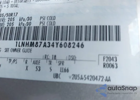 2004 Lincoln Ls V8 from USA, damaged, VIN 1LNHM87A34Y608246